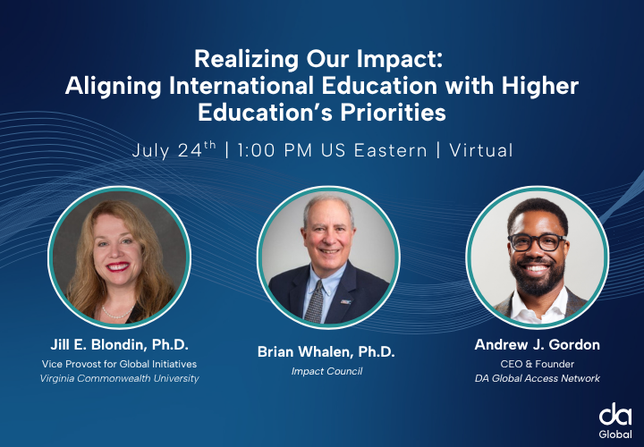 Realizing Our Impact: Aligning International Education with Higher Education’s Priorities Webinar Image